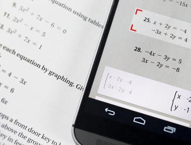 Stumped by a math problem get the photomath app and scan the math problem with your phone and the app will solve it for you