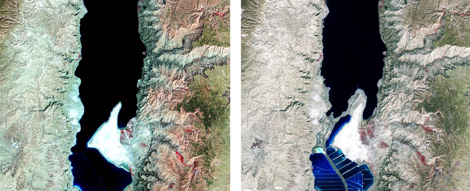 The dead sea is sinking an average of 1 meter per year and is already 429 meters below sea level