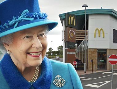 The queen of england owns a mcdonald s restaurant near buckingham palace