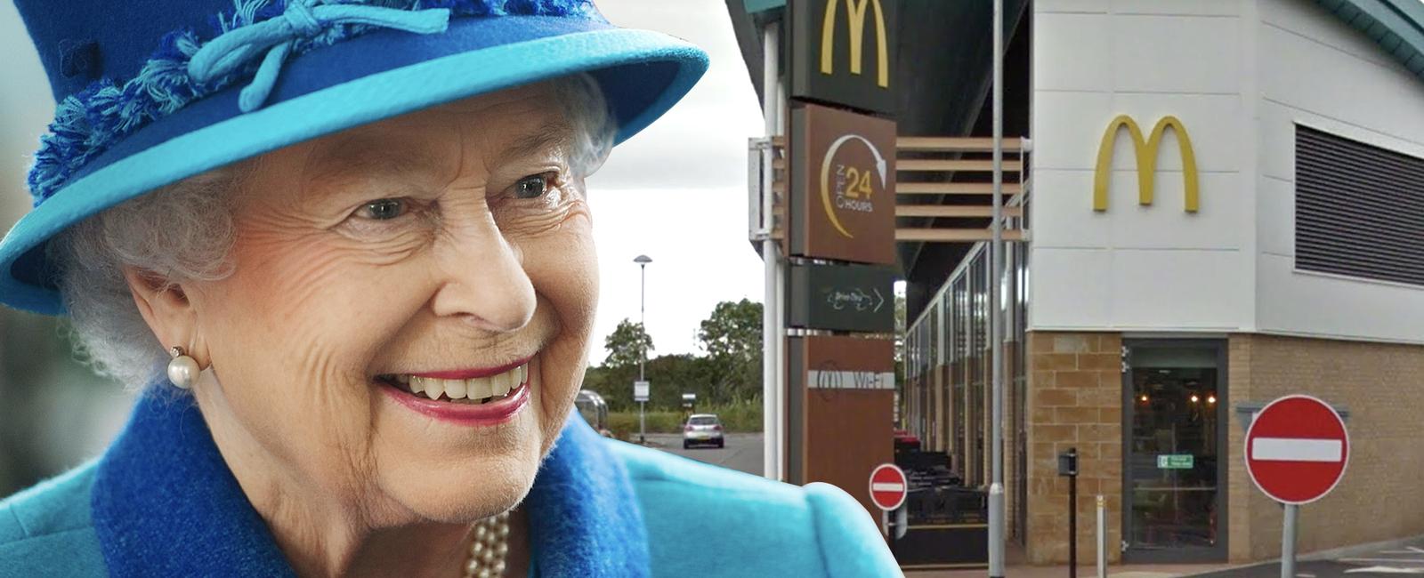 The queen of england owns a mcdonald s restaurant near buckingham palace