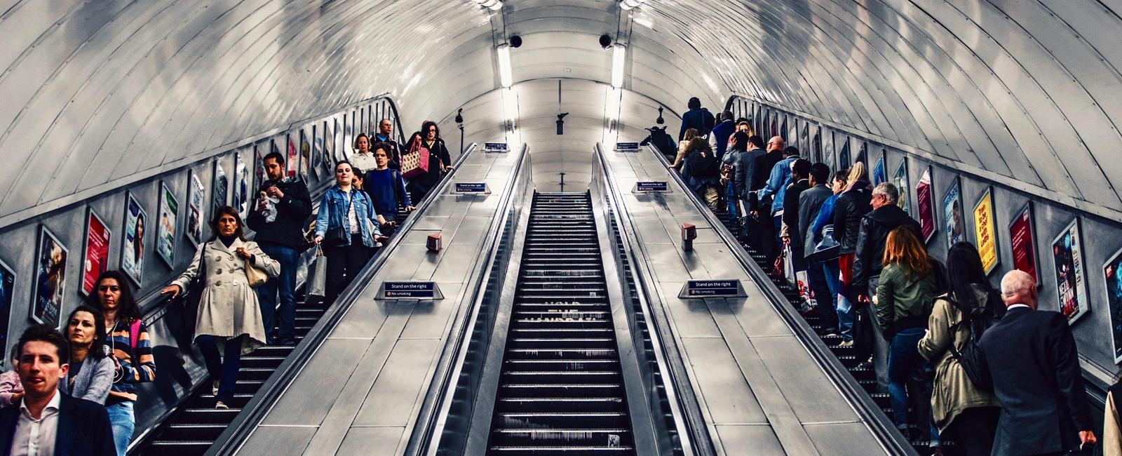 There are 426 escalators in the london underground and they cover a distance every week which equals to two trips around the globe