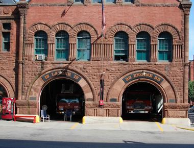 Firehouses have circular stairways originating from the old days when the engines were pulled by horses the horses figured out how to walk up straight staircases