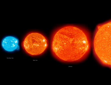 The giant red star betelgeuse has a diameter larger than that of the earth s orbit around the sun