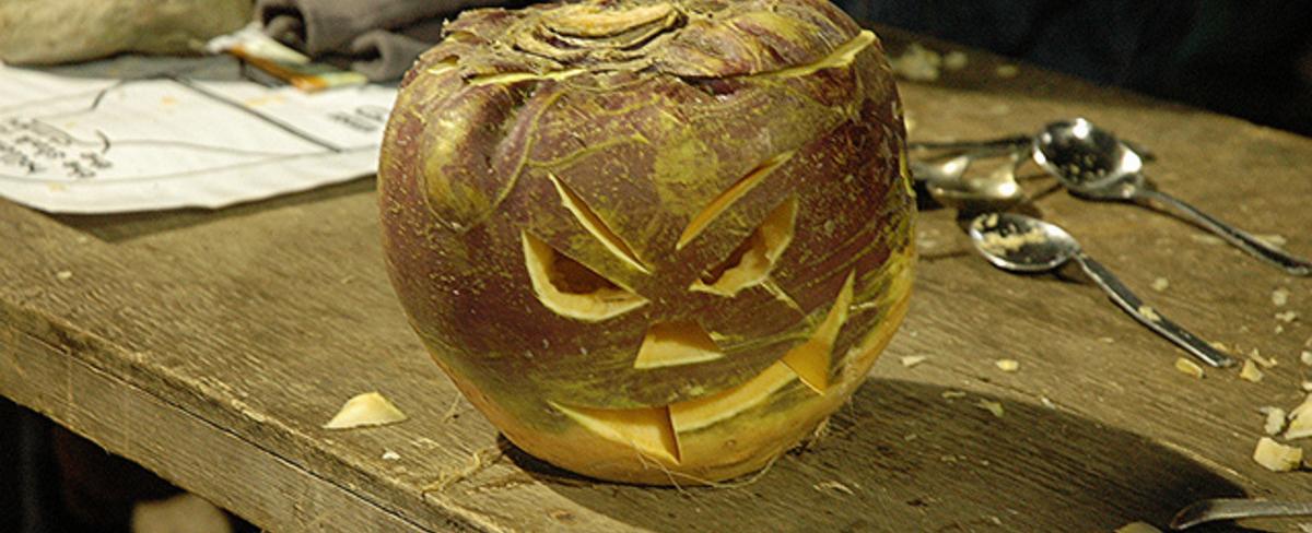 Jack o lanterns originated in ireland where they were carved out of potatoes turnips and beets pumpkins only began being used when the traditions of halloween were brought to the united states