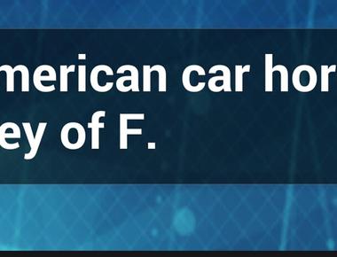 Most american car horns honk in the key of f