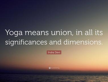 What does the word yoga mean union