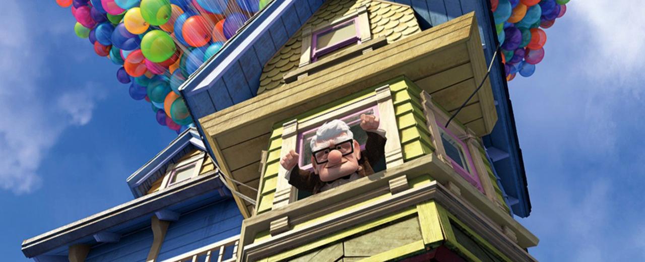 In pixar s movie up the canopy of balloons carrying the house contained 10 297 balloons