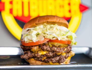 At fatburger you can order a hypocrite a veggie burger topped with crispy strips of bacon