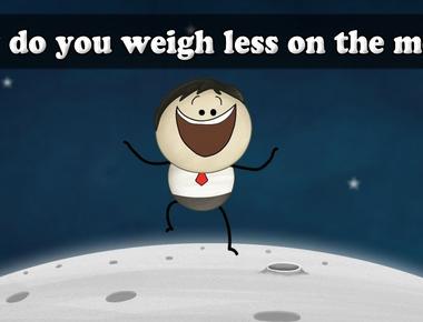 You d weigh way less on the moon its gravity is so much lower because the moon is just 1 percent the mass of earth