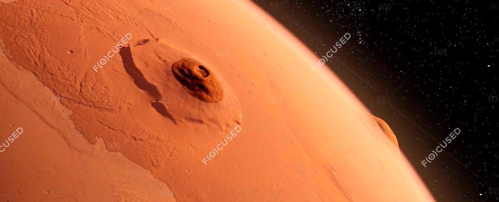 The tallest volcano on mars is three times the height of mount everest at sea level it s called olympus mons and is about 15 miles 25 kilometers tall