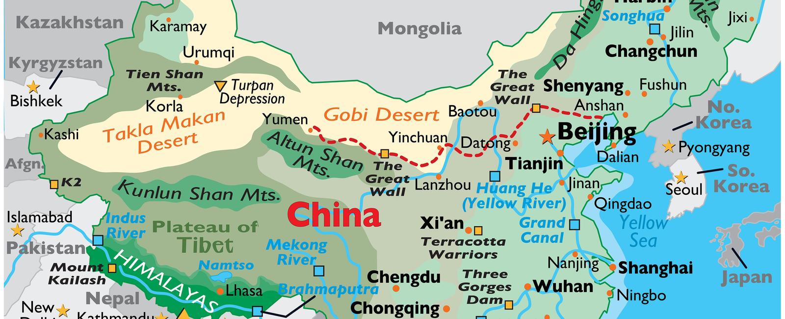 China borders 14 countries afghanistan bhutan india kazakhstan kyrgyzstan laos myanmar mongolia nepal north korea pakistan russia tajikistan and vietnam