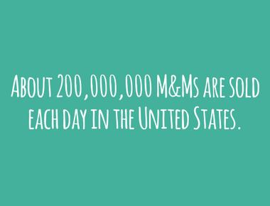 About 200 000 000 m ms are sold each day in the united states