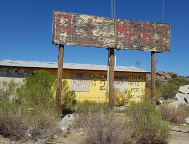 There s a ghost town in arizona called nothing it has one abandoned building and a couple of signs