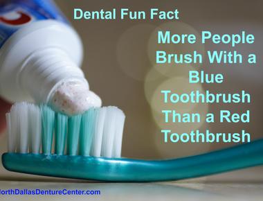 More people use blue toothbrushes than red ones