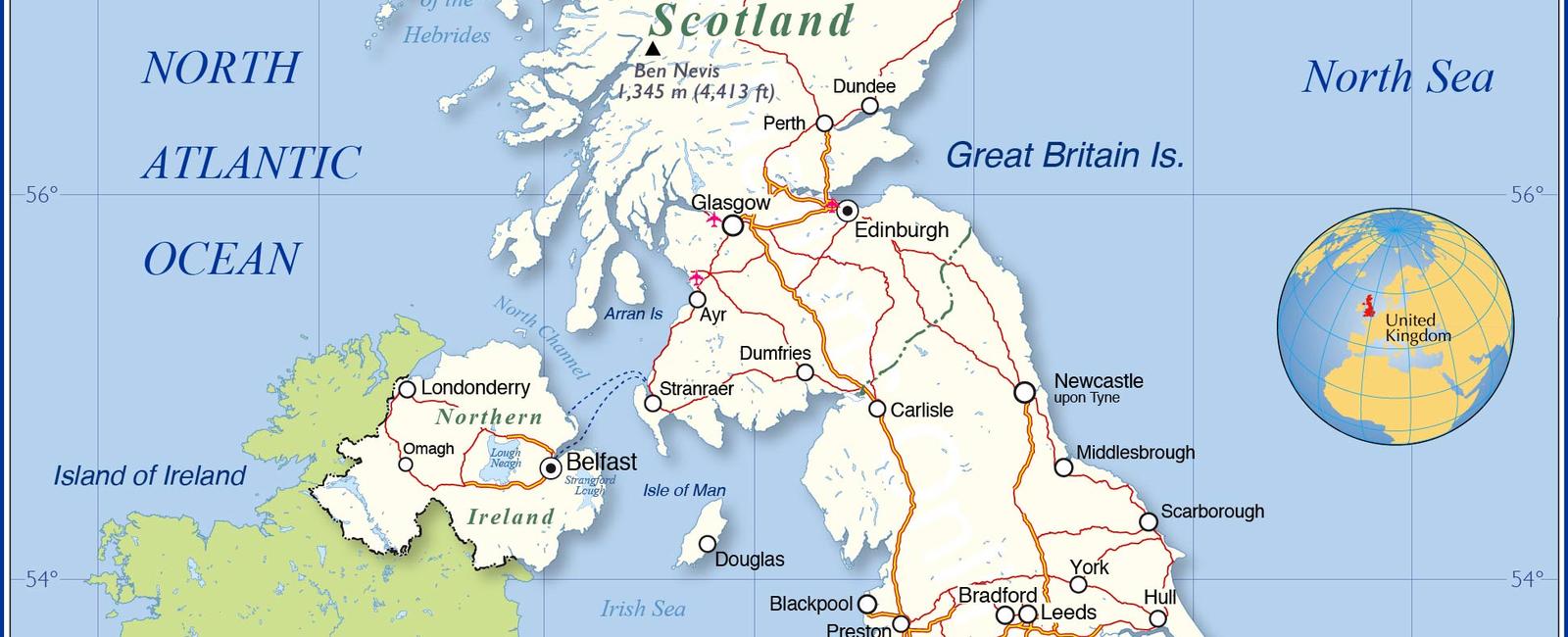 The largest country of the uk is england the smallest country is northern ireland