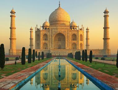 The taj mahal in india is made entirely out of marble