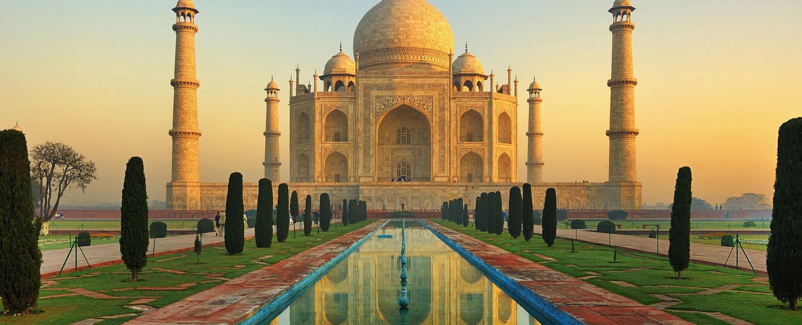 The taj mahal in india is made entirely out of marble