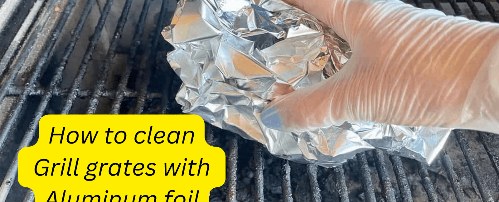 While the coals are still red hot lay a sheet of aluminum foil over the grates and close the grill s lid the next time you grill crumple up the foil and use it to scrub off the burned residue before you start cooking