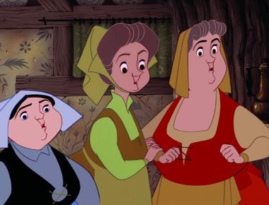 What are the names of the three good fairies from sleeping beauty flora fauna and merryweather