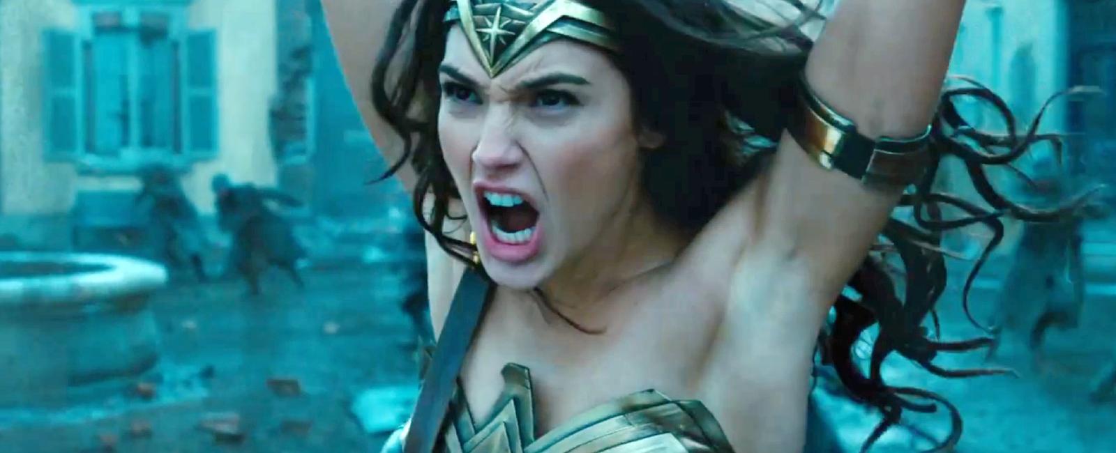 Gal gadot was five months pregnant while filming wonder woman her baby bump was visible so the crew created a costume which had a green screen around her belly which was later removed during post production