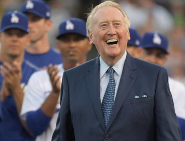 During vin scully s first year as a broadcaster in 1957 he was suspended by the dodgers for calling a home run with he hit that like it was marilyn monroe