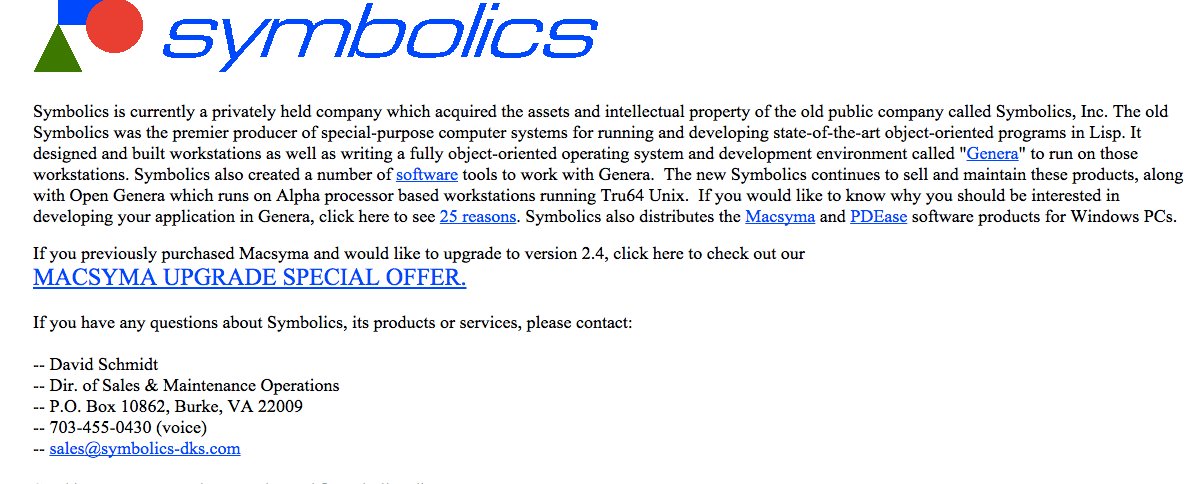 The first domain name ever registered was symbolics com