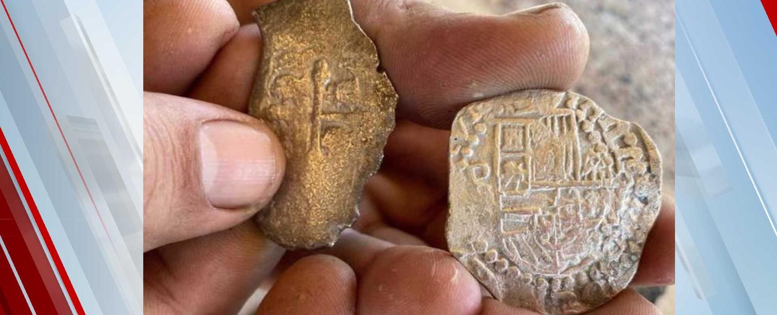 A man found a trove of spanish coins dating back to a 1715 shipwreck along a beach in florida