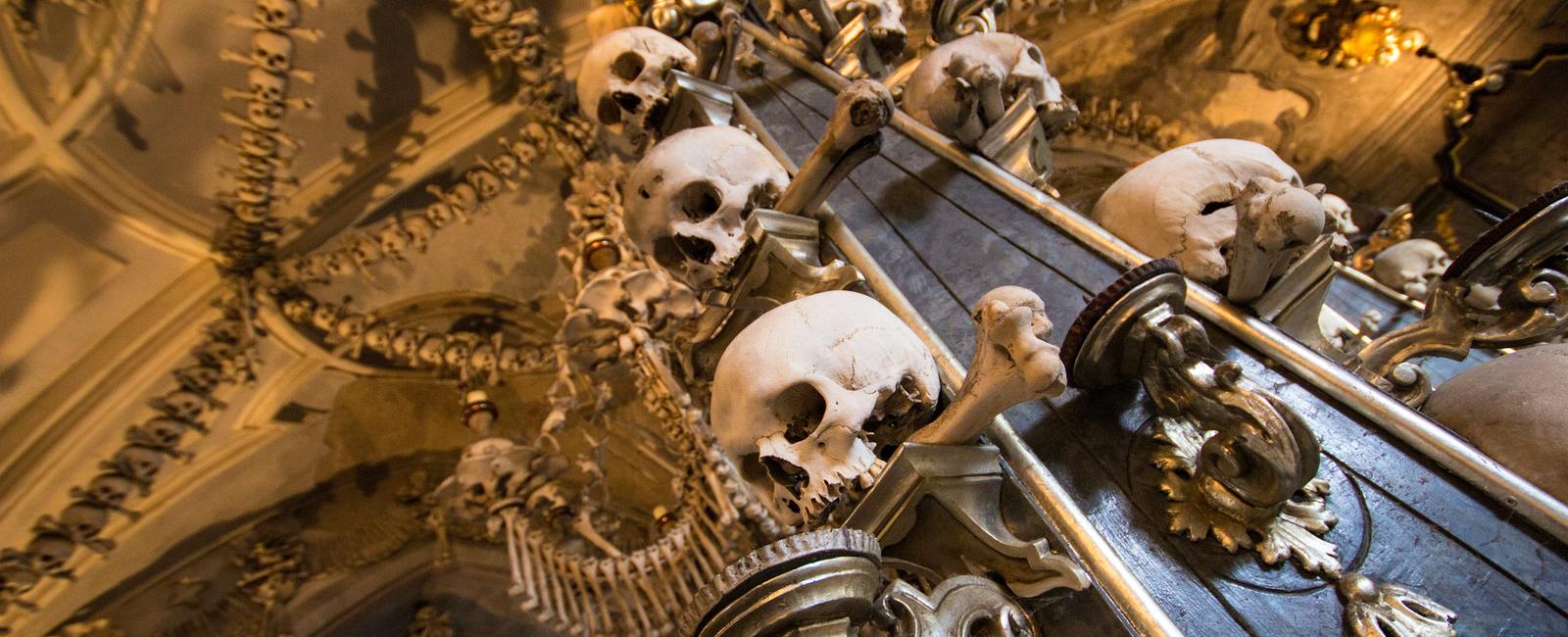 In the czech republic there is a church that is decorated with the bones of 10 000 dead people