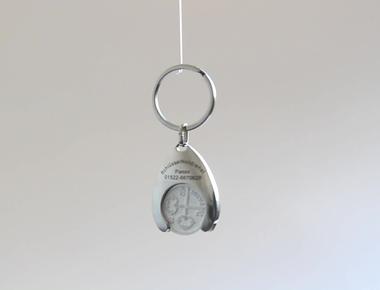 Want to insert a new key into your keyring use a coin to keep the ring apart and slot in your new key