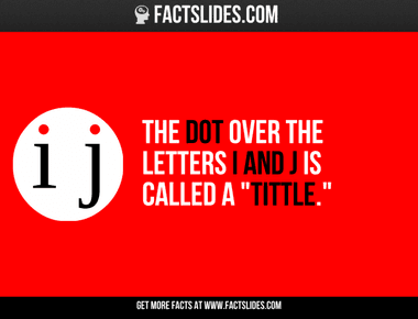 That thing you use to dot your lowercase i is called a tittle