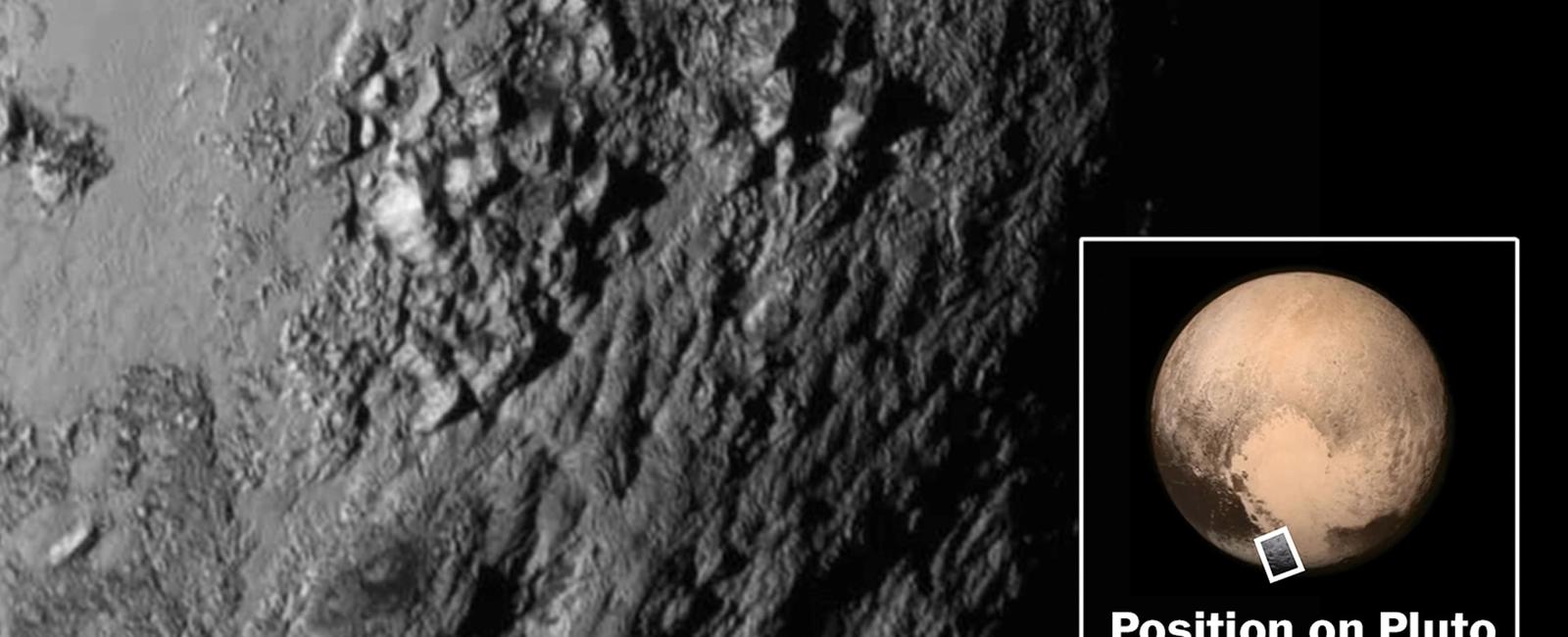 Like earth pluto has craters mountains and valleys its surface temperatures can vary from 375 to 400 degrees fahrenheit 226 to 240 degrees celsius
