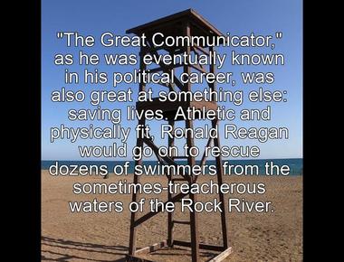 President ronald reagan was also a prolific lifeguard who saved 77 people from drowning