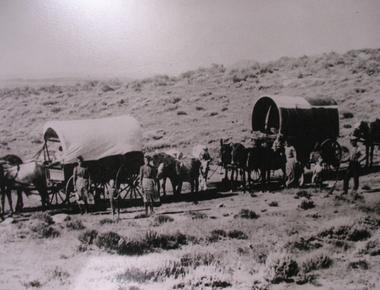 The oregon trail which people traveled with wagons was first started in 1843 the same year alexander bain received a patent for his electric printing telegraph which was the original fax machine