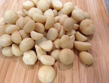 Macadamia nuts are not sold in their shells because it takes 300 pounds per square inch of pressure to break the shell