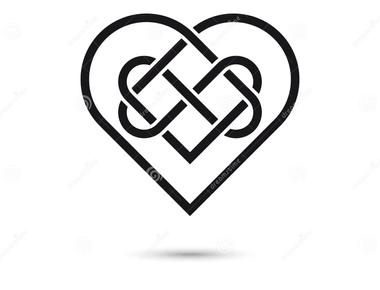 The celtic love knot is a unique love symbol which intertwines two ropes into a knot until they appear as one