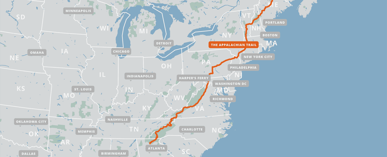 The famed appalachian trail is spread across 14 states but over 25 of the trail is located in virginia alone