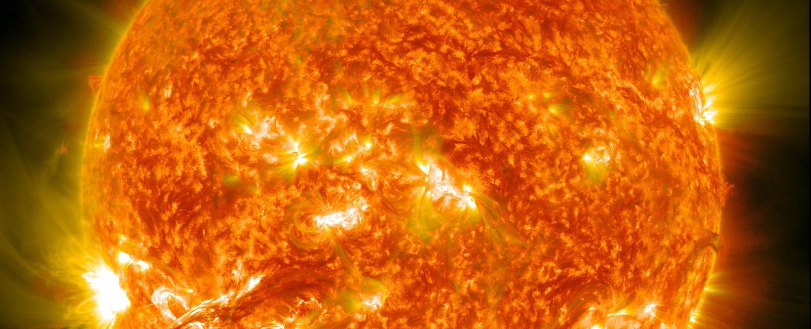 Our sun is not on fire like all stars which it is our sun is a ball of plasma mainly comprising hydrogen and helium atoms their nuclear fusion generates the immense energy of our sun