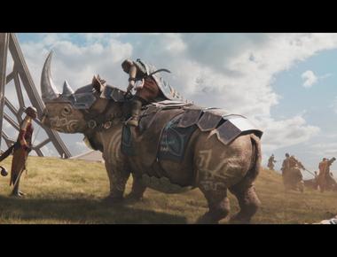 The scenes with the massive war rhinos in black panther were filmed using clydesdale horses or simple sticks in place of the rhinos