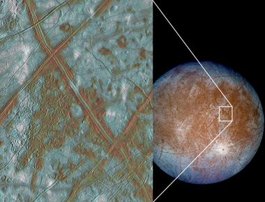 Scientists suspect that an ocean 10 km deep lies under at least 200 km of ice on jupiter s moon of callisto