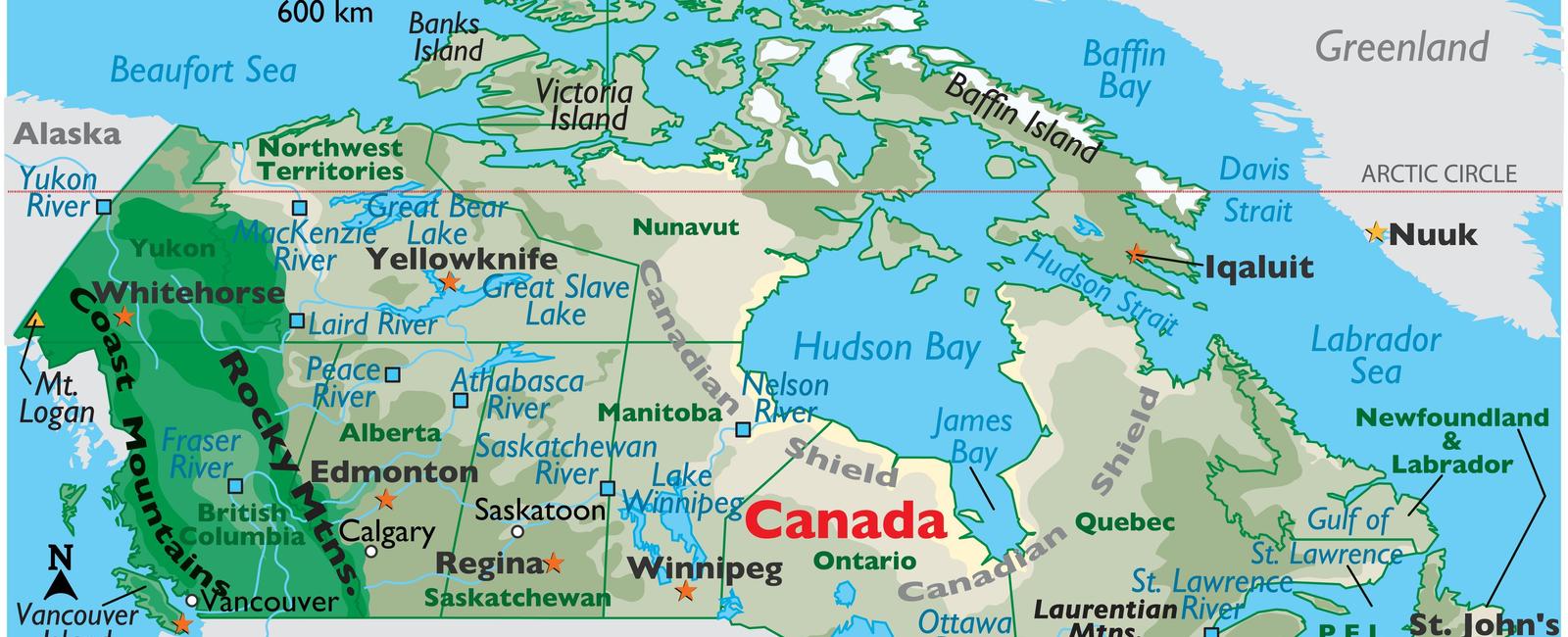 There are parts of canada that are south of parts of the united states