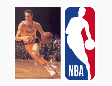 The silhouette on the nba logo is hall of fame laker jerry west