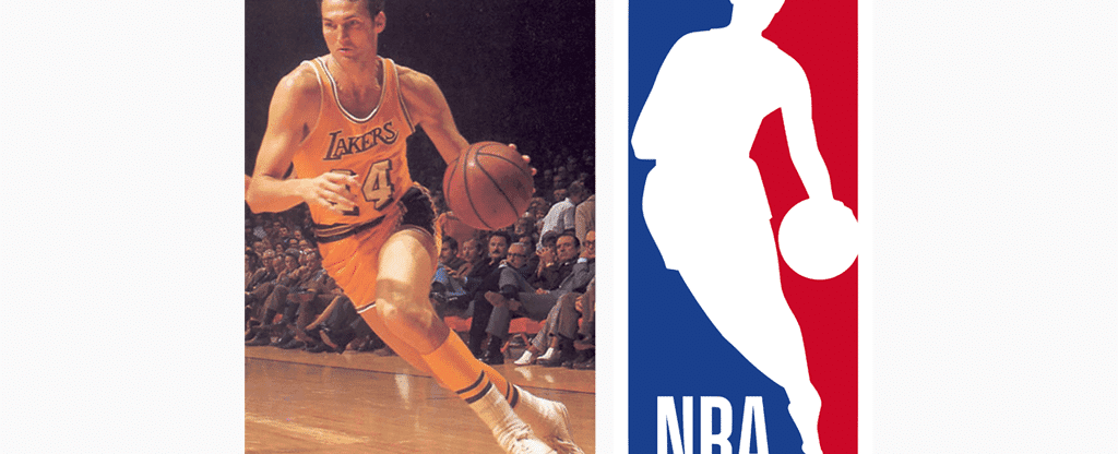 The silhouette on the nba logo is hall of fame laker jerry west