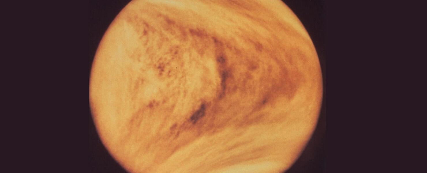 Venus has a thick toxic atmosphere it s always covered in thick yellow clouds made up of sulfuric acid that traps heat and the entire atmosphere is filled with carbon dioxide