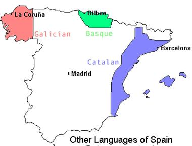 Spanish is the official language of spain but basque galician and catalan are all official languages in their specific regions