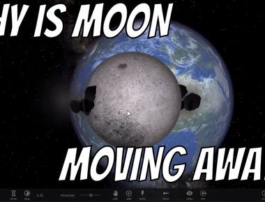 The moon is slowly moving away from earth at about 3 8 cm every year