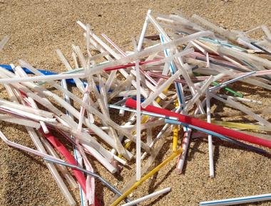 Use plastic straws to help wilting flowers stand up straight