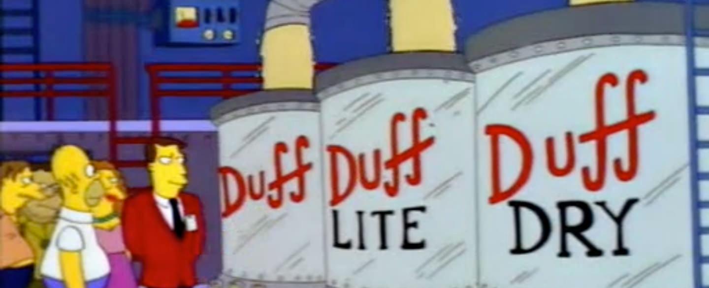 In the simpsons what is the name of the beer served in springfield duff