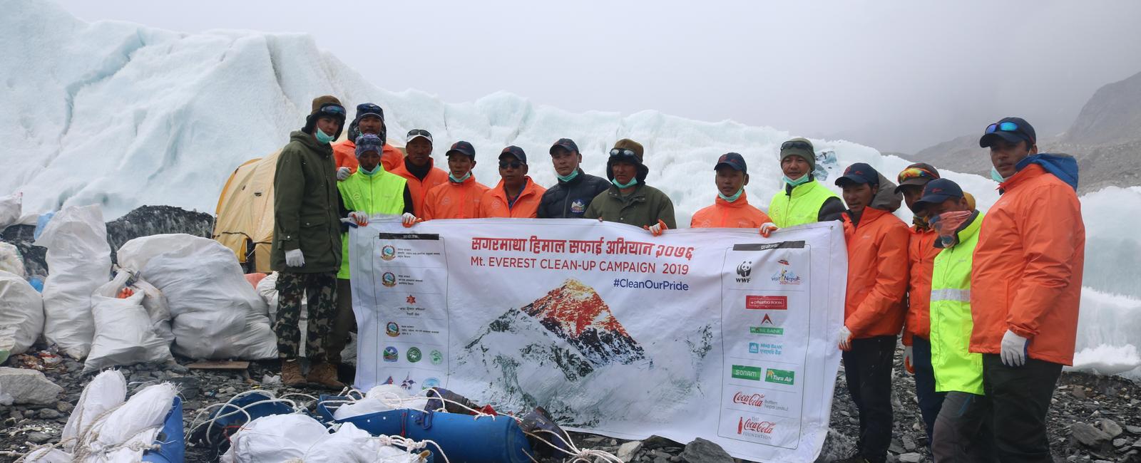 A clean up on mt everest removed three metric tons 6 613 pounds of rubbish and four bodies in just two weeks