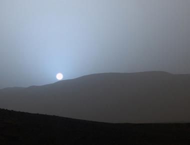 On mars sunsets are blue