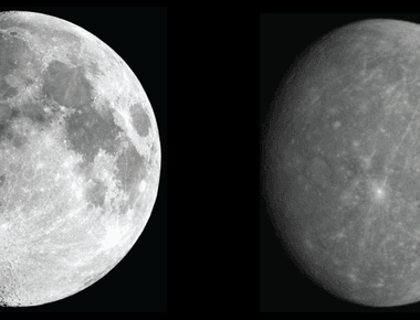 Mercury does not have its own moons but it looks very similar to earth s moon